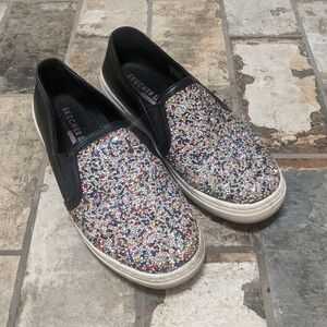 Skechers Street Memory Foam Women's 6.5 Glitter Slip Ons